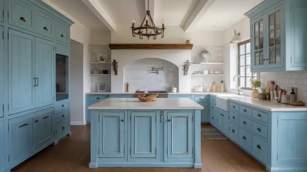 Coastal Blue with Antique White