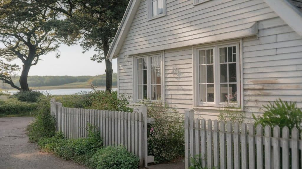 Coastal Cottage with White Picket Fence