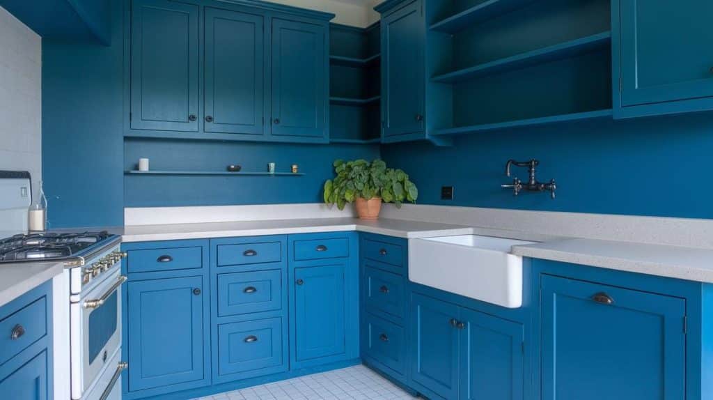 Deep Blue with Corian