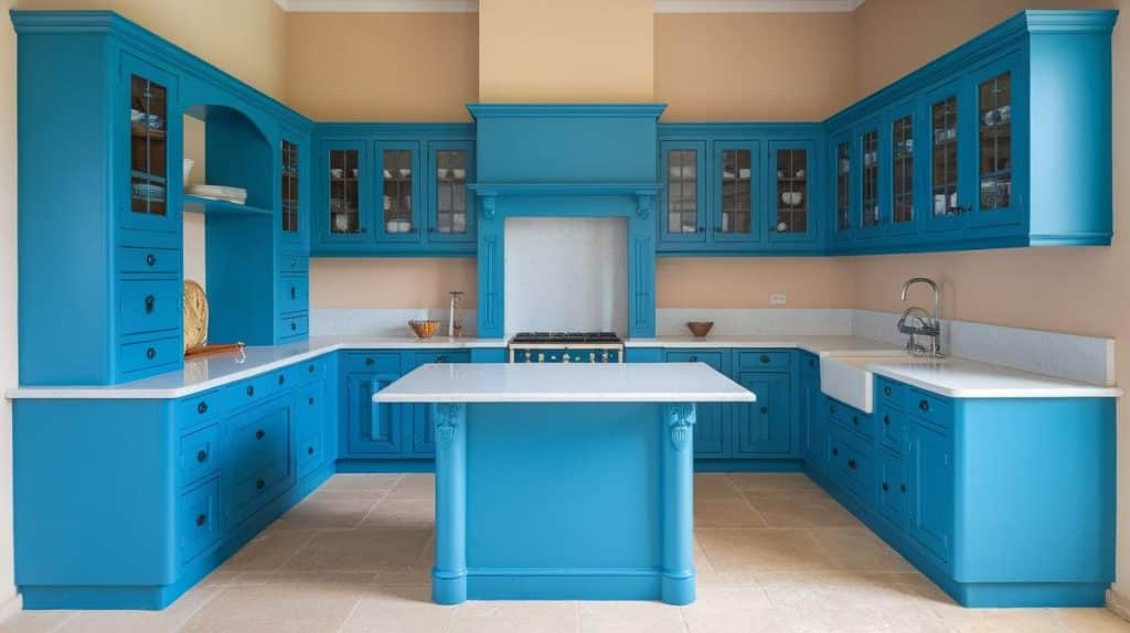Electric Blue Accent Island