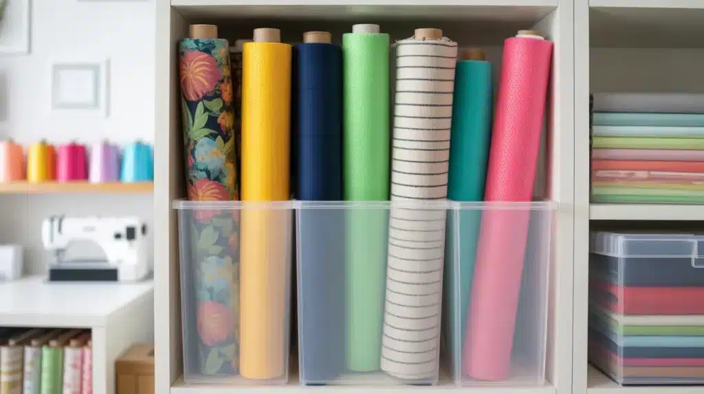 Fabric Rolled Around Pool Noodles
