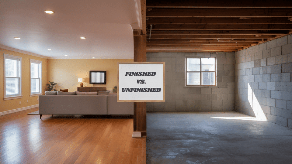 Finished vs. Unfinished Basement Costs
