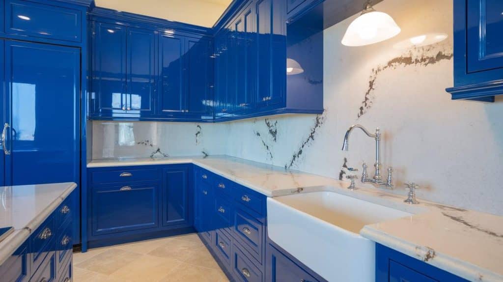 High-Gloss Royal with Quartzite