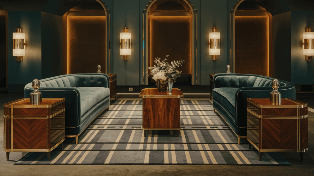 Inlaid Wood Side Tables