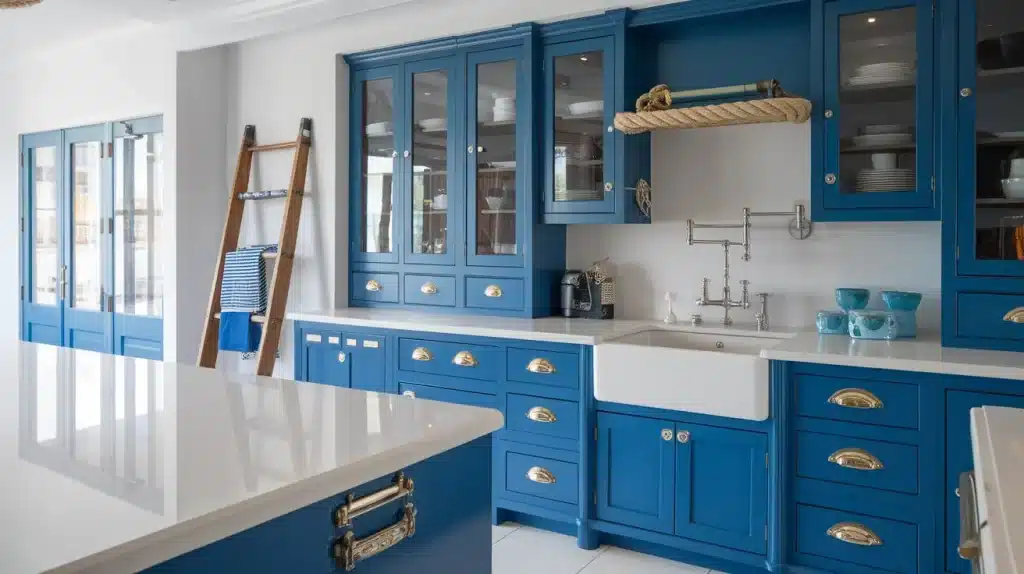 Marine Blue with Glossy White