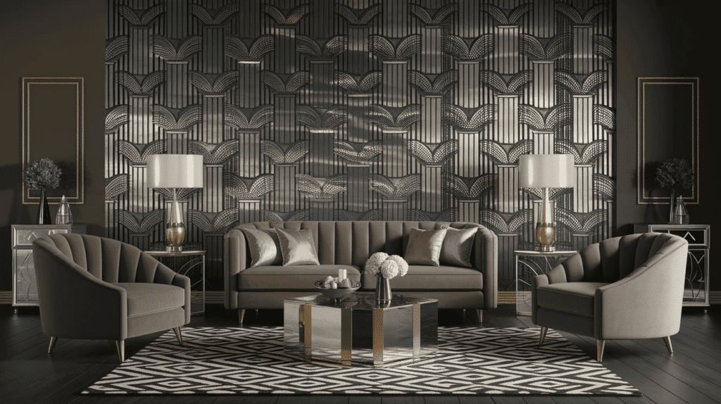 Metallic Wallpaper Accents