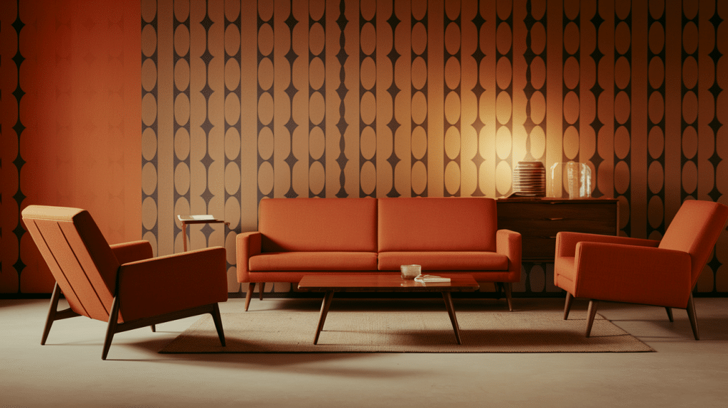 Mid-Century Modern with Burnt Orange