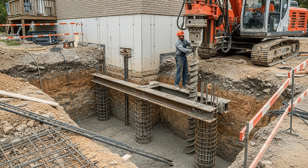 Mini-Pile Underpinning