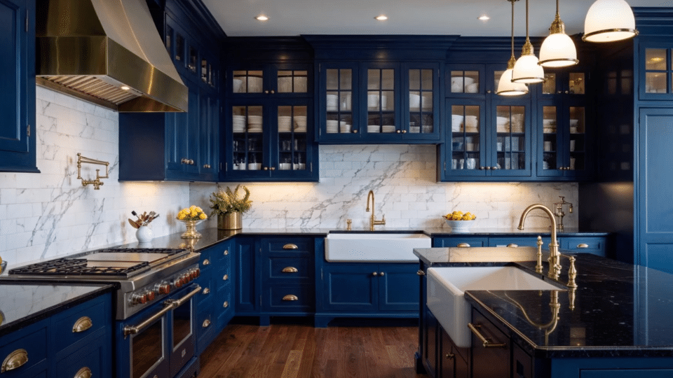 Navy Blue Cabinets