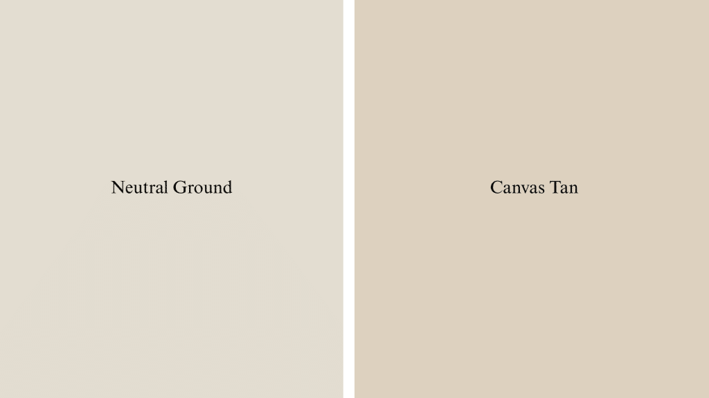 Neutral Ground vs. Canvas Tan