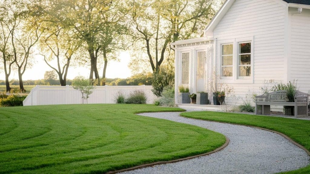 Neutral Landscaping to Let the White Shine