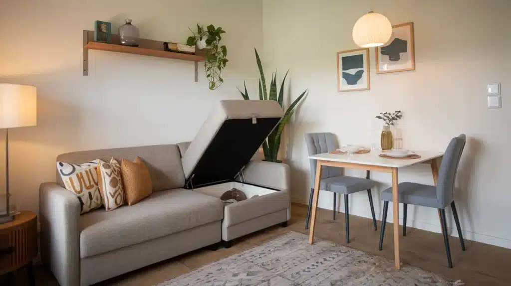 Opt for a Sofa with Built-In Storage