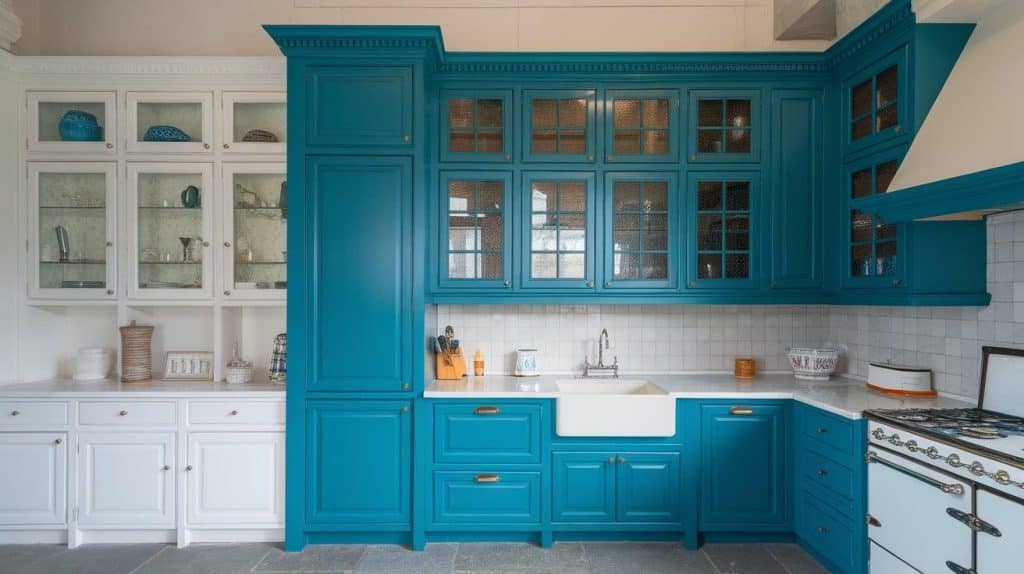 Peacock Blue with High Ceilings
