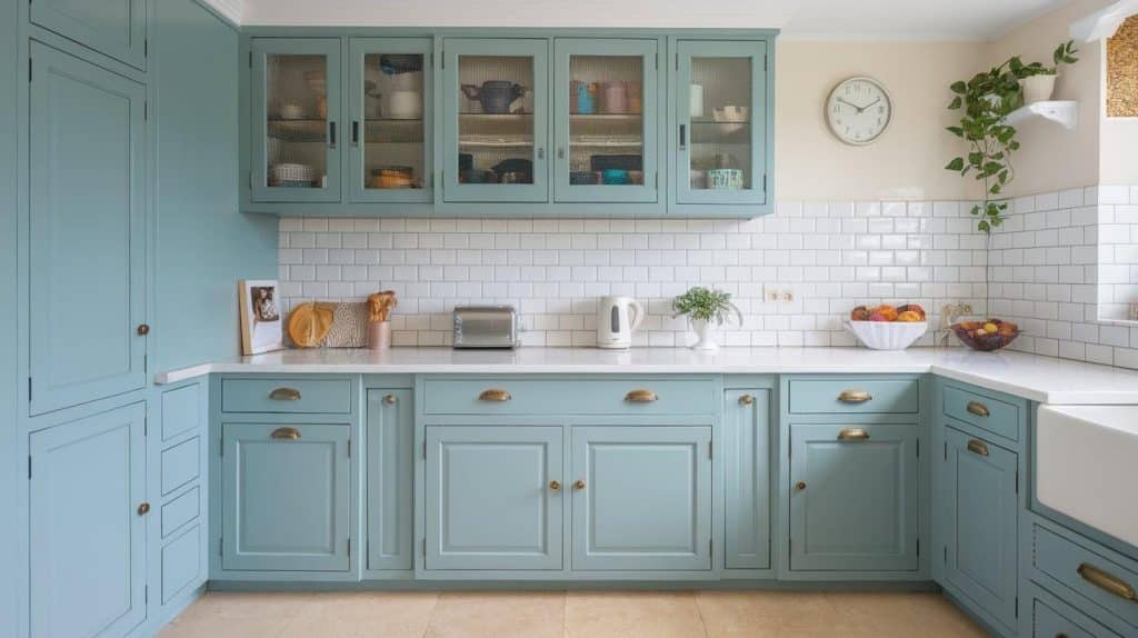 Powder Blue with Subway Tile