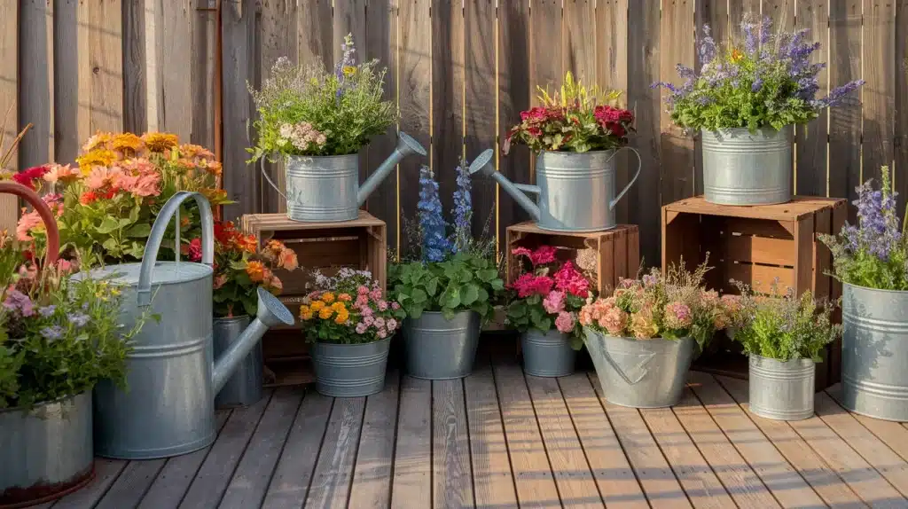 Repurpose Old Containers for a Rustic Look