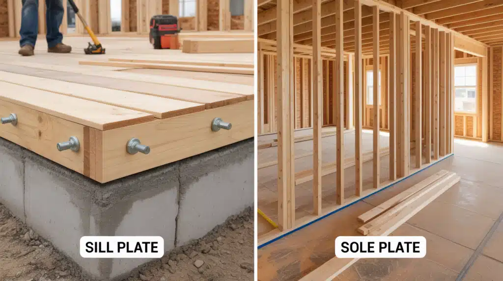 Sill Plate vs. Sole Plate- Key Differences