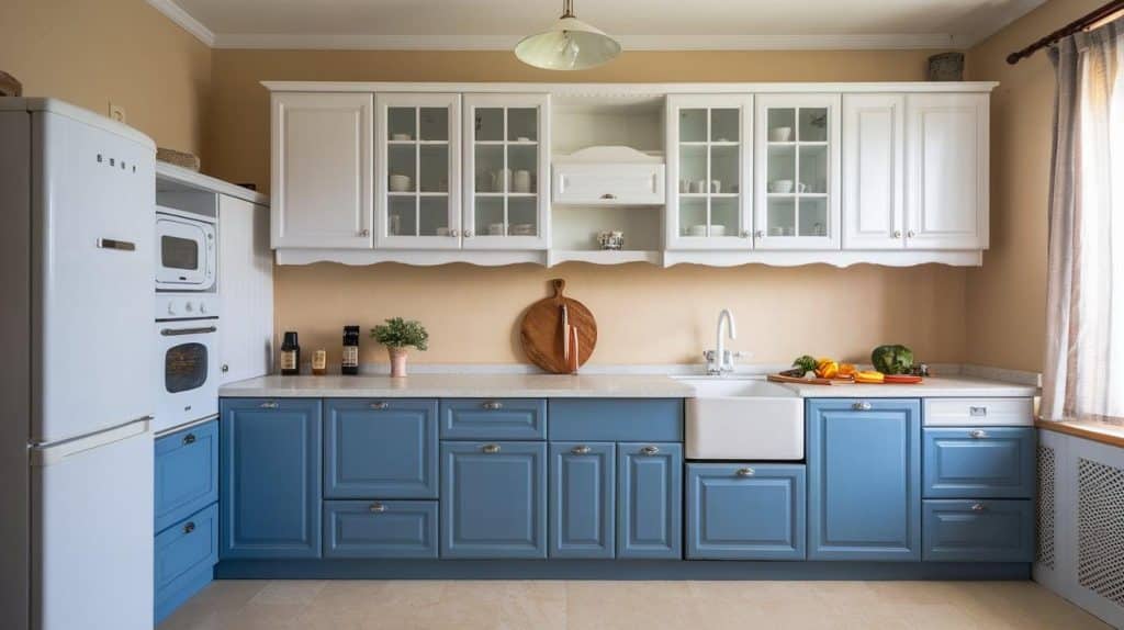 Two-Tone Blue and White