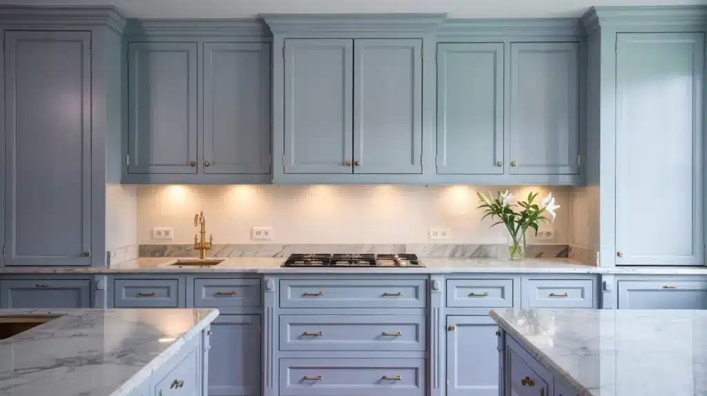 Wedgwood Blue with Brass Hardware