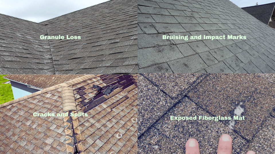 What Does Hail Damage Look Like on Asphalt Shingles?