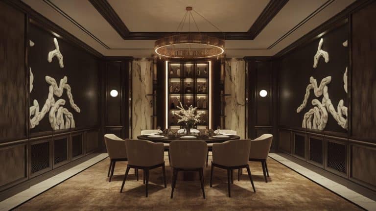 dark academia dining room
