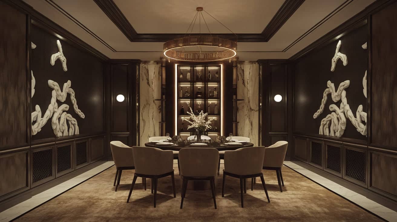 dark academia dining room