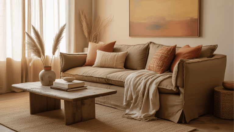 earth tone living room