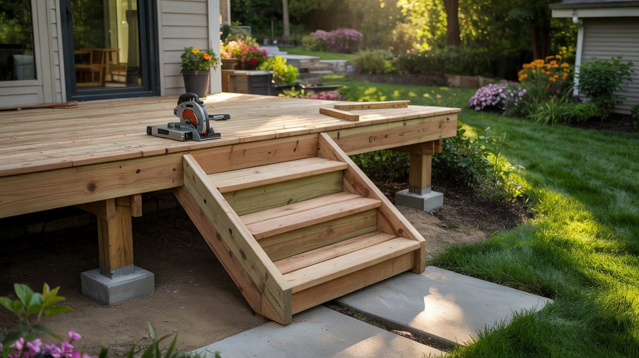 how to build steps on a deck