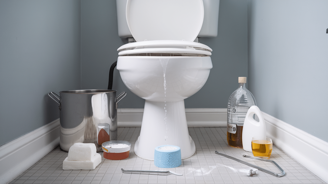how to unclog a toilet without a plunger