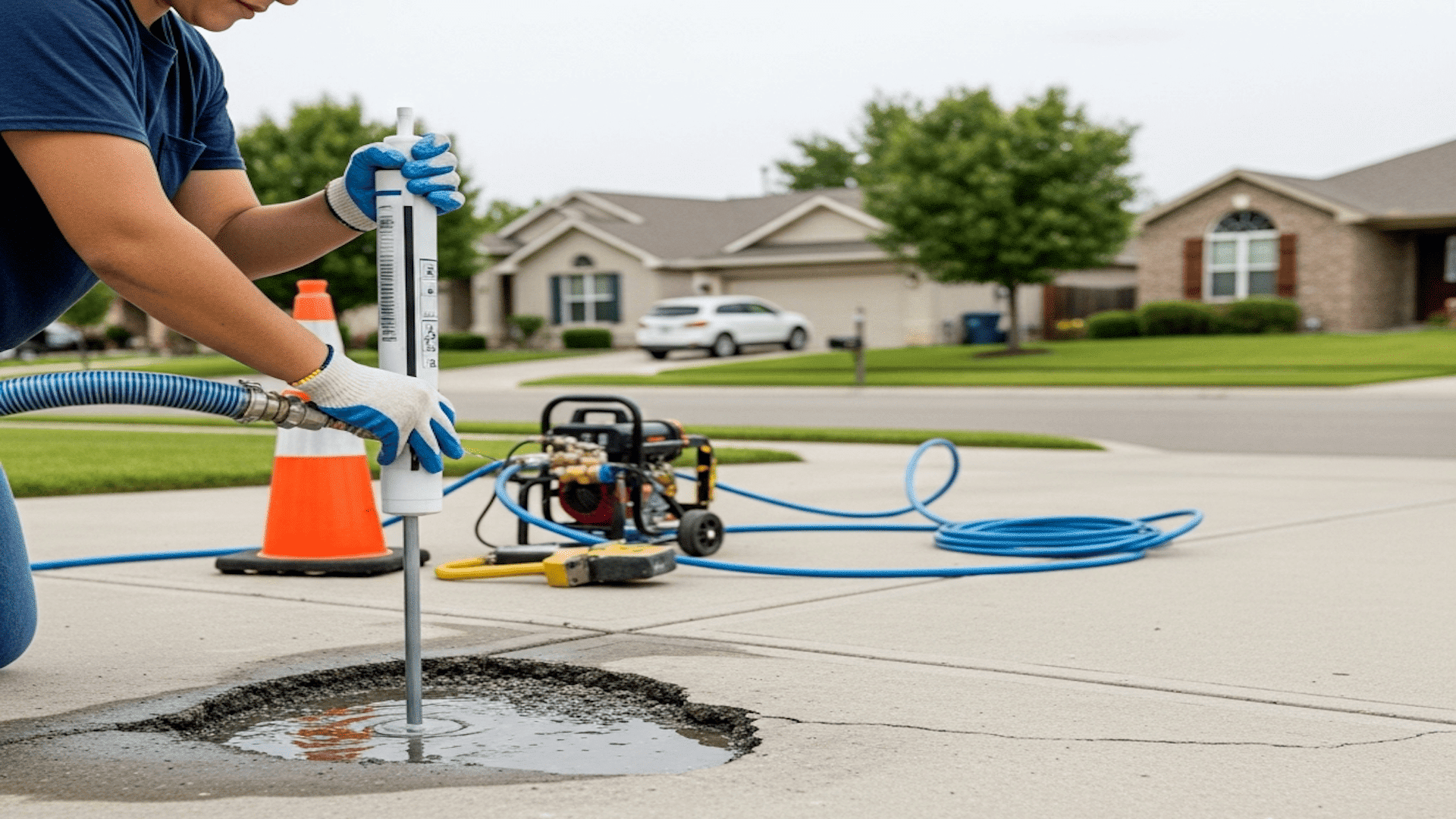 sunken concrete repair