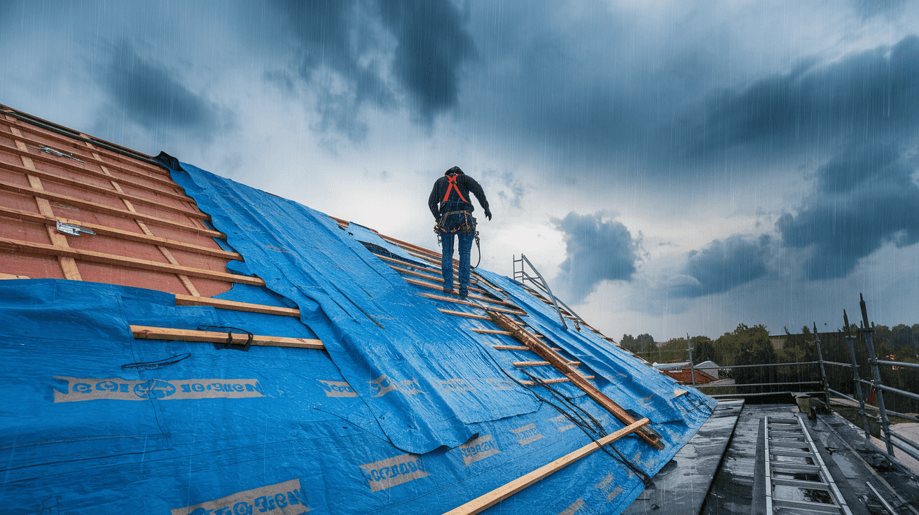 What Should You Do If It Rains While Roofing?